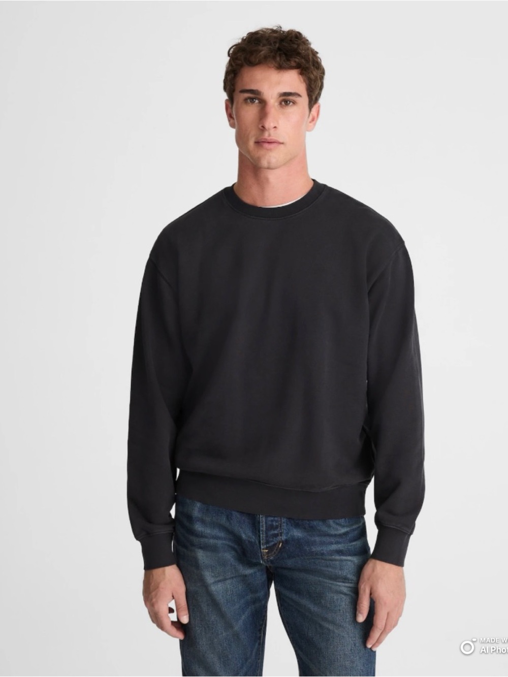 Madewell XS Black McCarren Crewneck Sweatshirt NWT Casual Fall Cozy